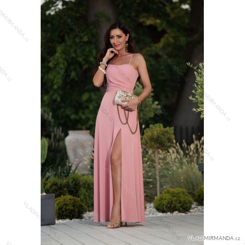 Trägerloses Partykleid aus Tüll für Damen (S/M/L ONE SIZE) ITALIAN FASHION IM923001 pink 36