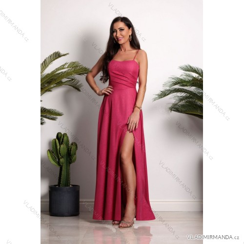 Trägerloses Partykleid aus Tüll für Damen (S/M/L ONE SIZE) ITALIAN FASHION IM923001 růžová fuchsiová 38