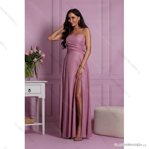 Trägerloses Partykleid aus Tüll für Damen (S/M/L ONE SIZE) ITALIAN FASHION IM923001 pink 34