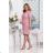 Trägerloses Partykleid aus Tüll für Damen (S/M/L ONE SIZE) ITALIAN FASHION IM923001 pink 38