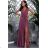 Trägerloses Partykleid aus Tüll für Damen (S/M/L ONE SIZE) ITALIAN FASHION IM923001 vínová třešňová 38