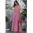 Trägerloses Partykleid aus Tüll für Damen (S/M/L ONE SIZE) ITALIAN FASHION IM923001 Rose alte Rose 44