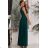 Trägerloses Partykleid aus Tüll für Damen (S/M/L ONE SIZE) ITALIAN FASHION IM923001 dunkelgrün 36