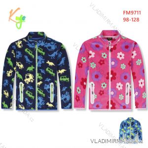 Sweatshirt mit Reißverschluss für Kindermädchen (98-128) KUGO WM0869