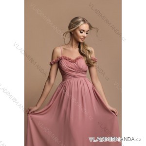 Langes, elegantes, trägerloses Partykleid für Damen (SL) FRENCH FASHION FMPEL23DORIANE