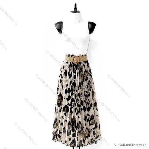 Langärmeliges Sommerkleid für Damen (Einheitsgröße S/M) ITALIAN FASHION IMPES238990 hnědá gepard S / M