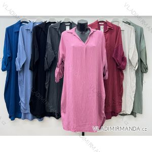 Shirt verlängert 3/4 Langarm Damen (L/XL/2XL ONE SIZE) ITALIAN FASHION IM424GORA