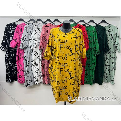 Shirt verlängert 3/4 Langarm Damen (L/XL/2XL ONE SIZE) ITALIAN FASHION IM423025