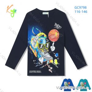 T-Shirt Langarm mit Pailletten Kinder Jugendliche Mädchen (116-146) KUGO B3258