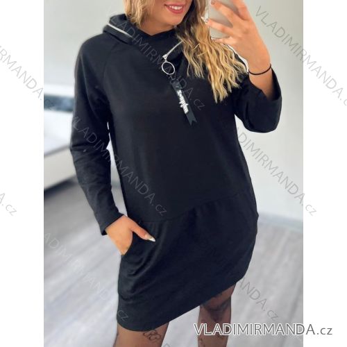 Šaty košilové oversize krátký rukáv dámské (M/L//XL ONE SIZE) ITALSKÁ MÓDA IM422525