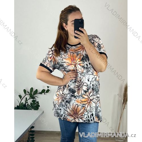 Kurzarm-Tunika für Damen (M/L/XL Einheitsgröße) TURKISH FASHION TME249100  oranžová