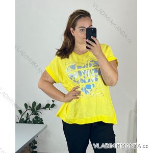 Tunika mit Anhänger Kurzarm Damen Übergröße (3XL/4XL ONE SIZE) ITALIAN FASHION IMSM24SUMMER