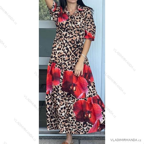 Elegantes langärmliges Kleid mit Gürtel für Damen (Einheitsgröße S/M) ITALIAN FASHION IMM23UN6139