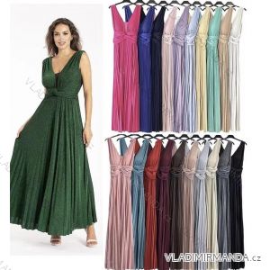 Ärmelloses langes Partykleid für Damen (S/M EINHEITSGRÖSSE) ITALIAN FASHION IMHMS23102