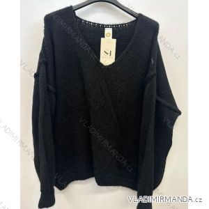 Damen-Strickpullover mit langen Ärmeln in Übergröße (Einheitsgröße S/M) ITALIAN FASHION IMPSH243136A