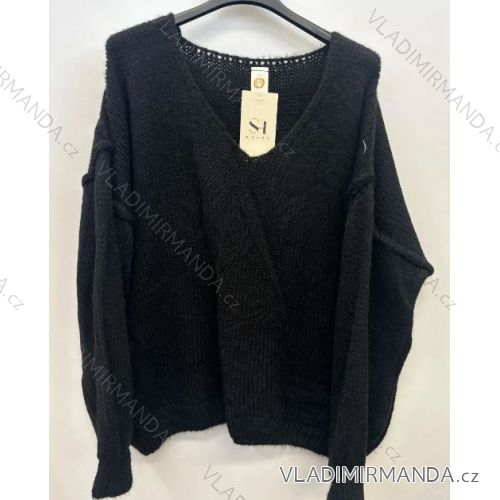 Damen-Strickpullover mit langen Ärmeln in Übergröße (Einheitsgröße S/M) ITALIAN FASHION IMPSH243136A