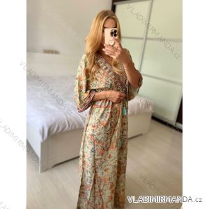 Langärmliges Sommer-Hemdkleid für Damen (S/M/L Einheitsgröße) INDIAN FASHION IMWY23123