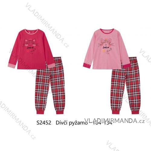 Langer Kinderpyjama für Mädchen (104-134) WOLF S2452