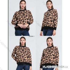 Übergroßer Langarm-Strickpullover für Damen (S/M EINHEITSGRÖSSE) ITALIAN FASHION IMPSH23996