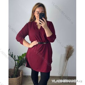 Langarm-Tunika mit Kapuze und kurzen Ärmeln für Damen in Übergröße (52/54/56 Einheitsgröße) ITALIAN FASHION IM424359