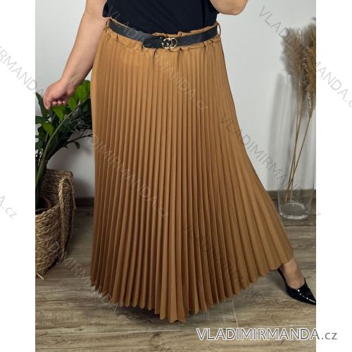 Langarm-Hemdkleid für Damen (S/M EINHEITSGRÖSSE) ITALIAN FASHION IMWD232607 52/54 hellbraun