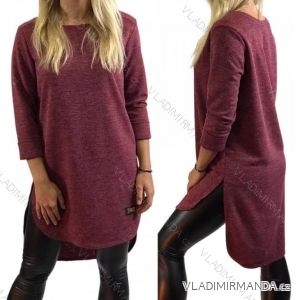 Damen Langarm Tunika Verlängert (L / XL ONE SIZE) ITALIAN FASHION IMD211117