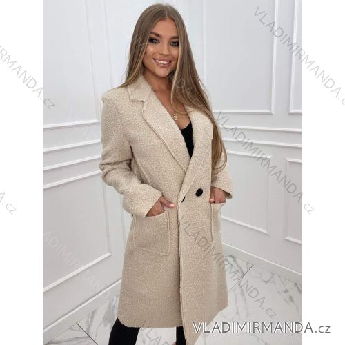 Langärmeliger Alpaka-Mantel für Damen (Einheitsgröße S/M/L) ITALIAN FASHION IMWCW23010