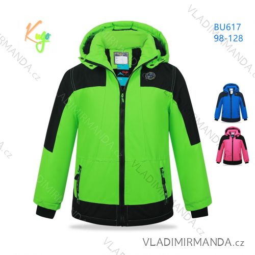 Winterjacke mit Kapuze für Kinder, Mädchen und Jungen (98-128) KUGO BU616