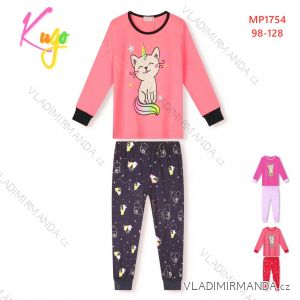 Langer Kinderpyjama für Mädchen (98-128) KUGO MP1759