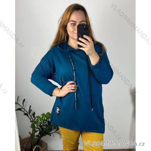 Langarm-Hoodie für Damen in Übergröße (52/54/56 Einheitsgröße) ITALIAN FASHION IMD24LUISA