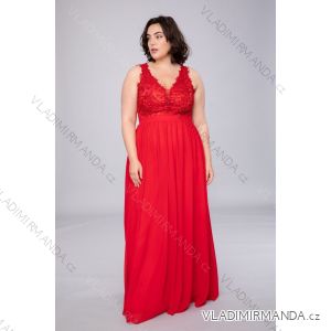 Langes, elegantes Partykleid für Damen in Übergröße (4248) mit breiten Trägern FRENCH FASHION FMPEL23ROBELAETITIAQS