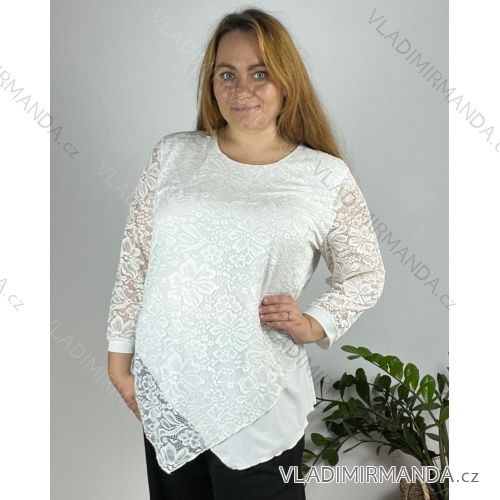 Damen Langarmshirt Tunika Oversized (L / XL ONE SIZE) ITALIAN FASHION IMD211065