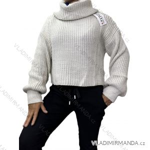 Damen-Kapuzenpullover in Übergröße mit langen Ärmeln und Reißverschluss, warm, langärmlig (2XL/3XL/4XL Einheitsgröße) ITALIAN FASHION IMD23743