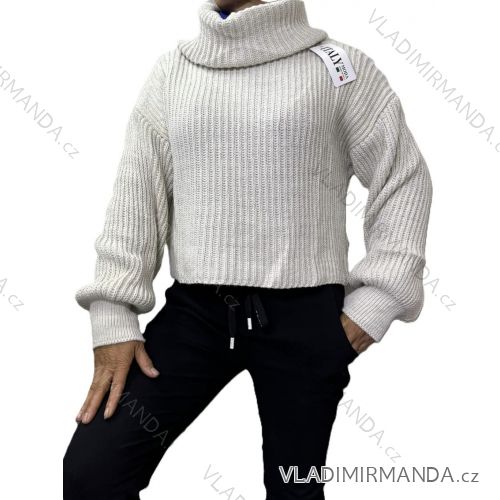 Damen-Kapuzenpullover in Übergröße mit langen Ärmeln und Reißverschluss, warm, langärmlig (2XL/3XL/4XL Einheitsgröße) ITALIAN FASHION IMD23743