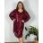 Tunika / Bluse Langarm Damen Oversized (3XL / 4XL ONE SIZE) ITALIAN FASHION IMWQ2191650 56/58 Wein