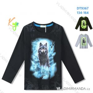 T-Shirt Langarm mit Pailletten Kinder Jugendliche Mädchen (116-146) KUGO B3258