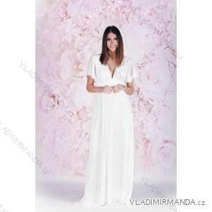 Kleid Lang Elegant Party Kurzarm Damen Übergröße (42-48) FRENCH FASHION FMPEL23TACHAQS