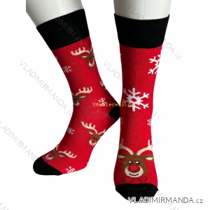 Merry Christmas Reindeer Ruby Herrensocken (38-41,42-46) POLISH FASHION DPP22222/DR