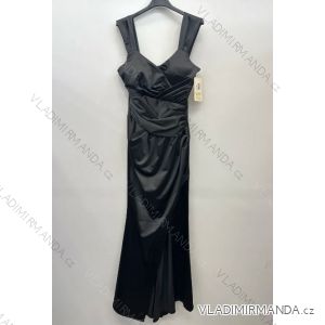 Trägerloses langes Partykleid aus Satin für Damen (44/46 EINHEITSGRÖSSE) ITALIAN FASHION IMPSH246357XL