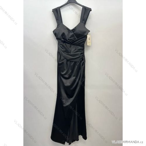 Trägerloses langes Partykleid aus Satin für Damen (44/46 EINHEITSGRÖSSE) ITALIAN FASHION IMPSH246357XL