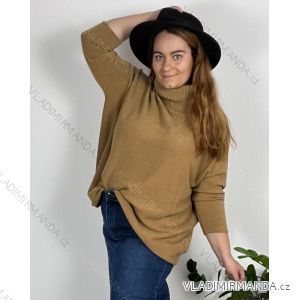 Strickpullover dünner Rollkragen Langarm Damen (L / XL ONE SIZE) ITALIAN FASHION IMD211110