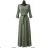 Langärmeliges Sommerkleid für Damen (Einheitsgröße S/M) ITALIAN FASHION IMPES238990 grünes Khaki S/M/L