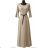 Langärmeliges Sommerkleid für Damen (Einheitsgröße S/M) ITALIAN FASHION IMPES238990 grünes Khaki S/M/L