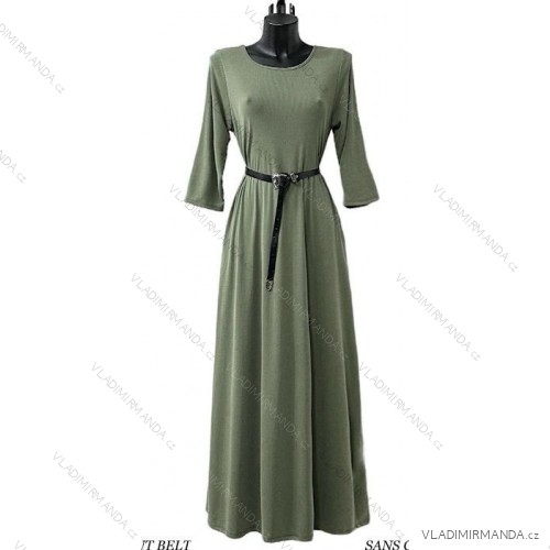 Langärmeliges Sommerkleid für Damen (Einheitsgröße S/M) ITALIAN FASHION IMPES238990 grünes Khaki S/M/L