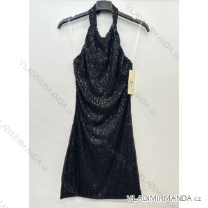 Elegantes, glitzerndes, ärmelloses Damenkleid mit Pailletten (Einheitsgröße S/M) ITALIAN FASHION IMPSH246883