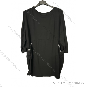 Shirt verlängert 3/4 Langarm Damen (L/XL/2XL ONE SIZE) ITALIAN FASHION IM423025