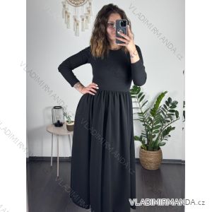 Elegantes langärmliges Kleid mit Gürtel für Damen (Einheitsgröße S/M) ITALIAN FASHION IMM23UN6139