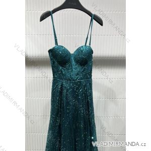 Damen-Partykleid mit Trägern und Pailletten (SL) FRENCH FASHION FMPEL23HM2350-1