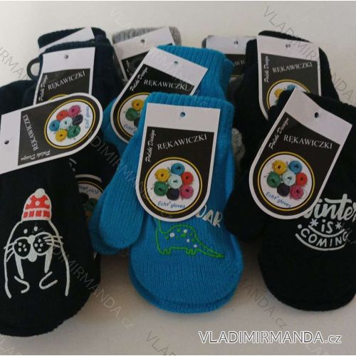 Handschuhe Fäustlinge Kinder Jungen und Mädchen (1-3 let) ECHT ECHT23MS066