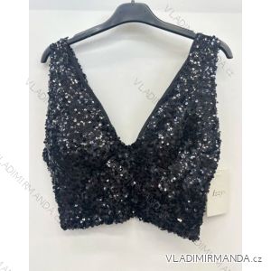 Ärmelloses Spitzen-Crop-Top für Damen (S/M EINHEITSGRÖSSE) ITALIAN FASHION IMPSH233208